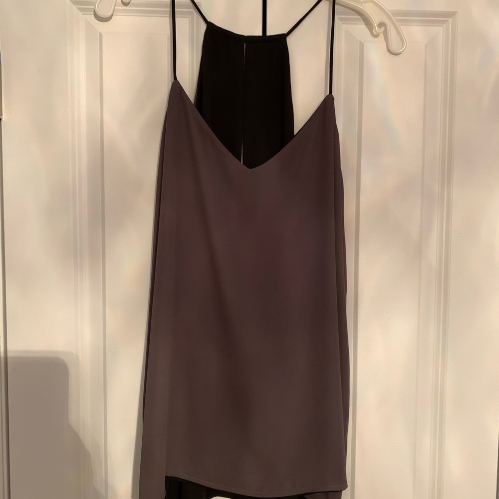 Reversible black and grey tank top